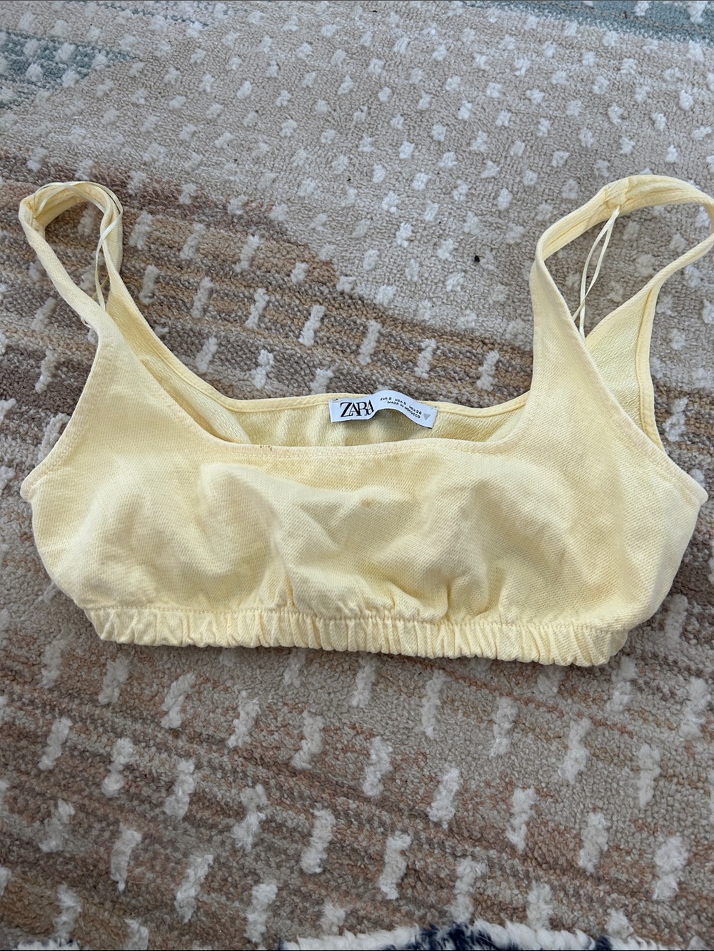 Zara Pale Yellow Scoop Bralette